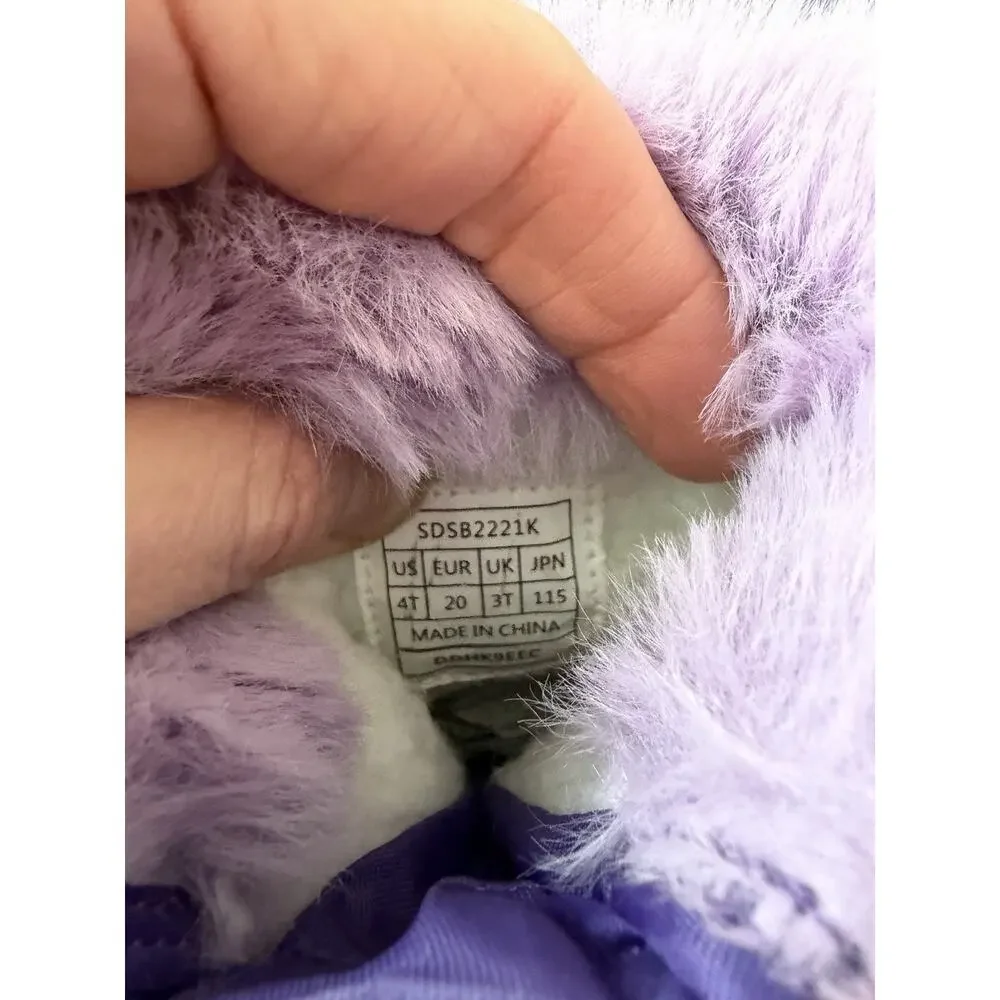 DREAM PAIRS Girls Toddler Snow Boots Slip Resistant Faux Fur Purple Sz 5 NEW
